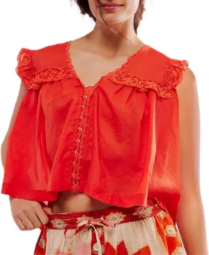Women Y2K Cute Lace Trim Tank Top Sleeveless Semi Sheer Button Down Crop Shirt Vest Summer Trendy Going Out Tops