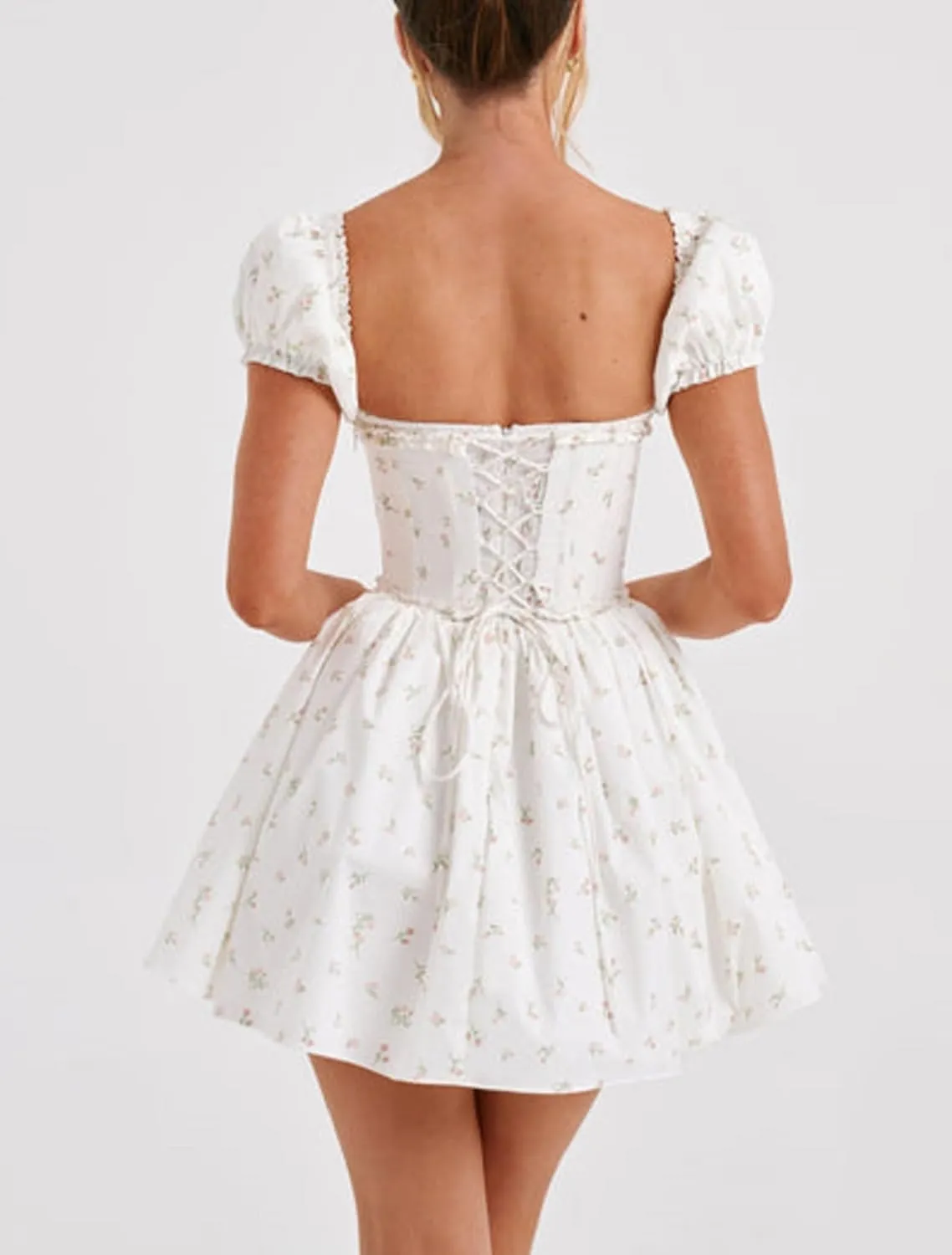 Women Y2k Ruffle Aline Dress Sexy Strapless Tube Bandeau Dress Fairy Flare Short Dress Cute Streetwear