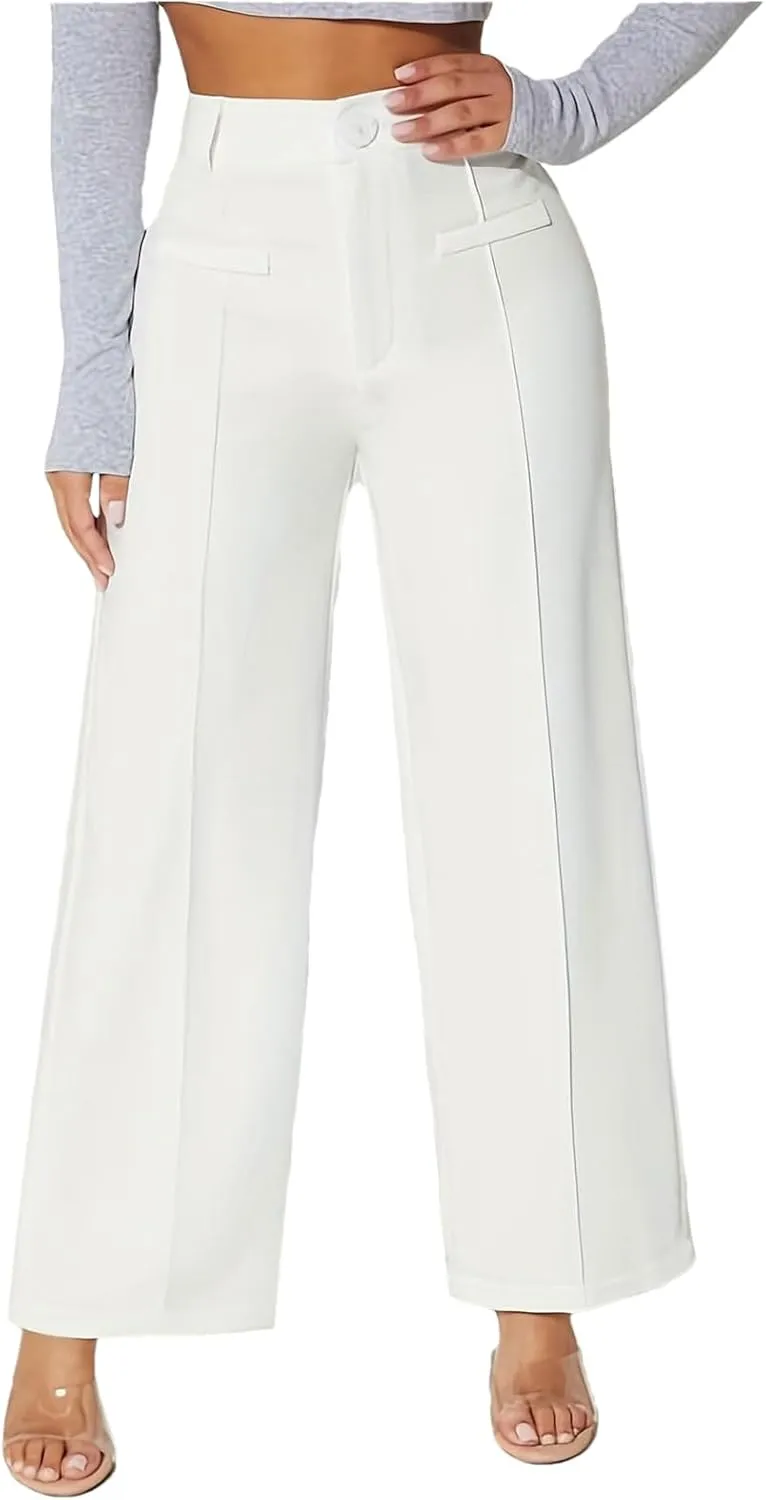 Women's High Waist Pants Trendy Drape Straight Dress Pants Fall Casual Wild Long Trousers Comfy High-end Pants