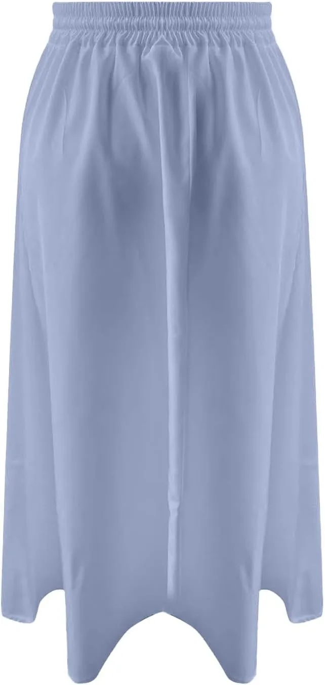 Women's Midi Skirt Summer Pleated Flowy Elastic High Waisted A-Line Skirt with Pockets Bohemia for Women 2025 Trendy