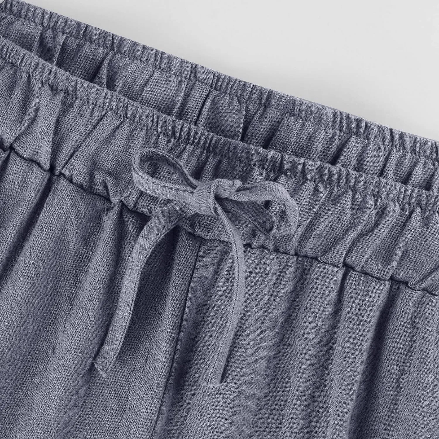 Women's Pants, Linen Pants High Waisted Straight Leg Summer Wide Baggy Sweatpants