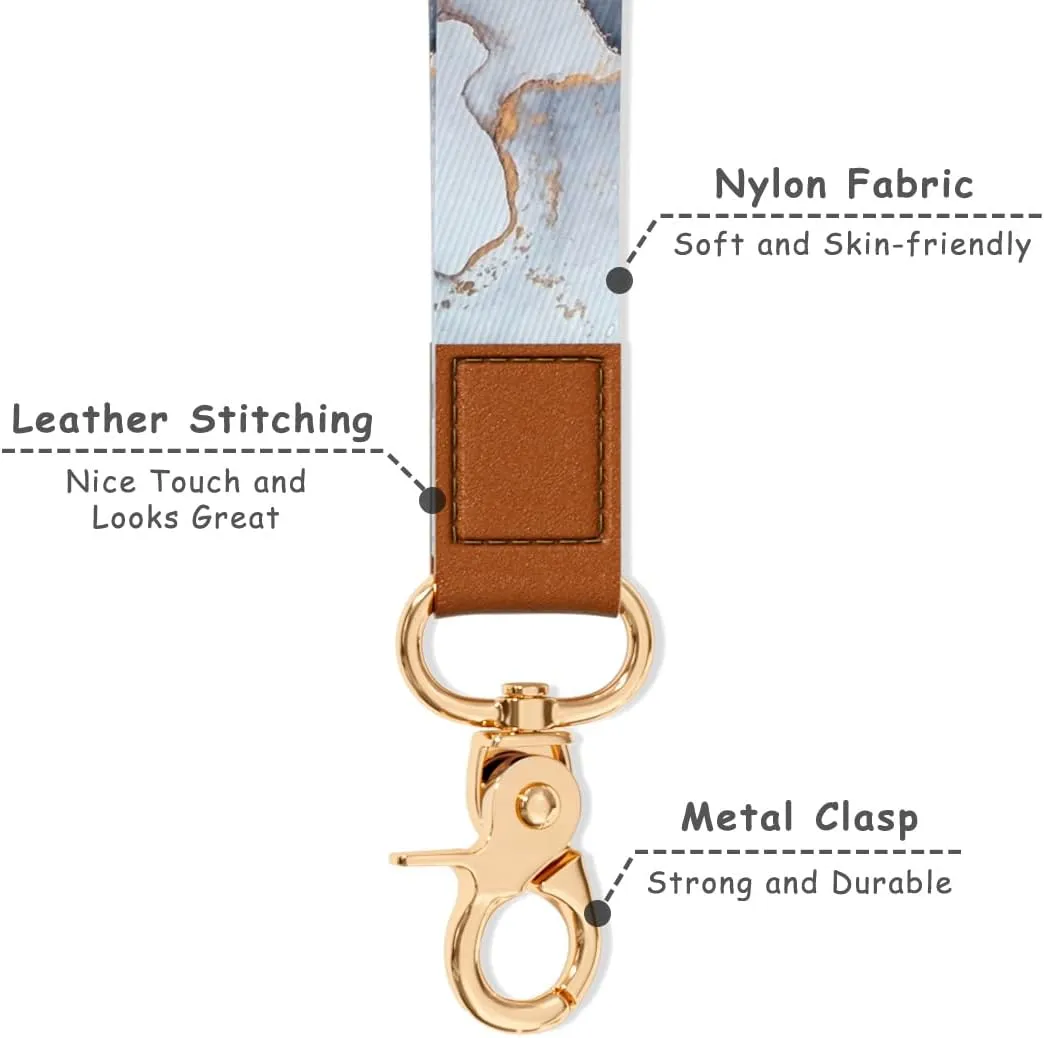 Wrist Lanyard Key Chain, Cute Wristlet Strap Keychain Holder for Women Men Car Keys ID Badges Card Wallet Phone Camera
