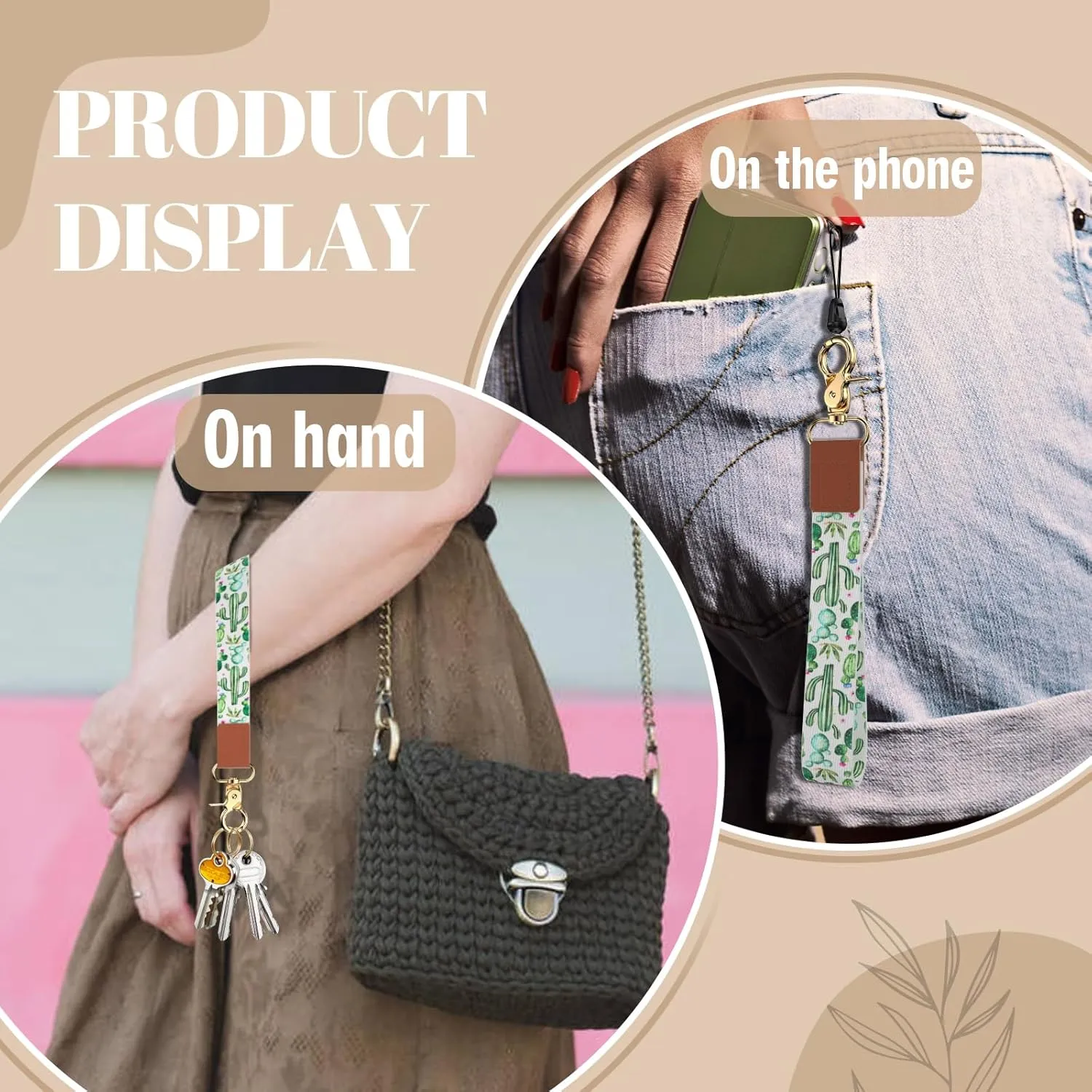 Wristlet Keychain for Women and MenKey Chain HolderWrist Lanyard for Keys.