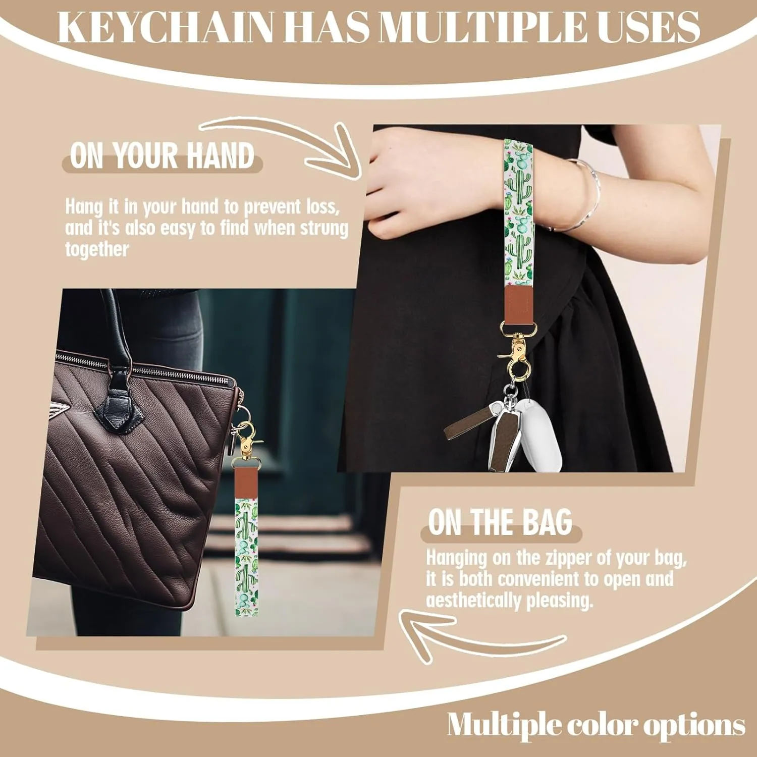 Wristlet Keychain for Women and MenKey Chain HolderWrist Lanyard for Keys.