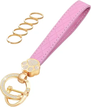 Wristlet Keychain,Wrist Keychain,Key Wristlet Car Key Chain Cat Lover Gifts for Women Men