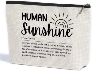 ZHAMEN Sunshine Gifts Thank You Gifts for Women Friend Mentor Manager Inspirational Makeup Bag Toiletry Bag Cosmetic Bag Christian Boss Day Birthday Retirement Gifts Coworker Gifts Appreciation Gifts