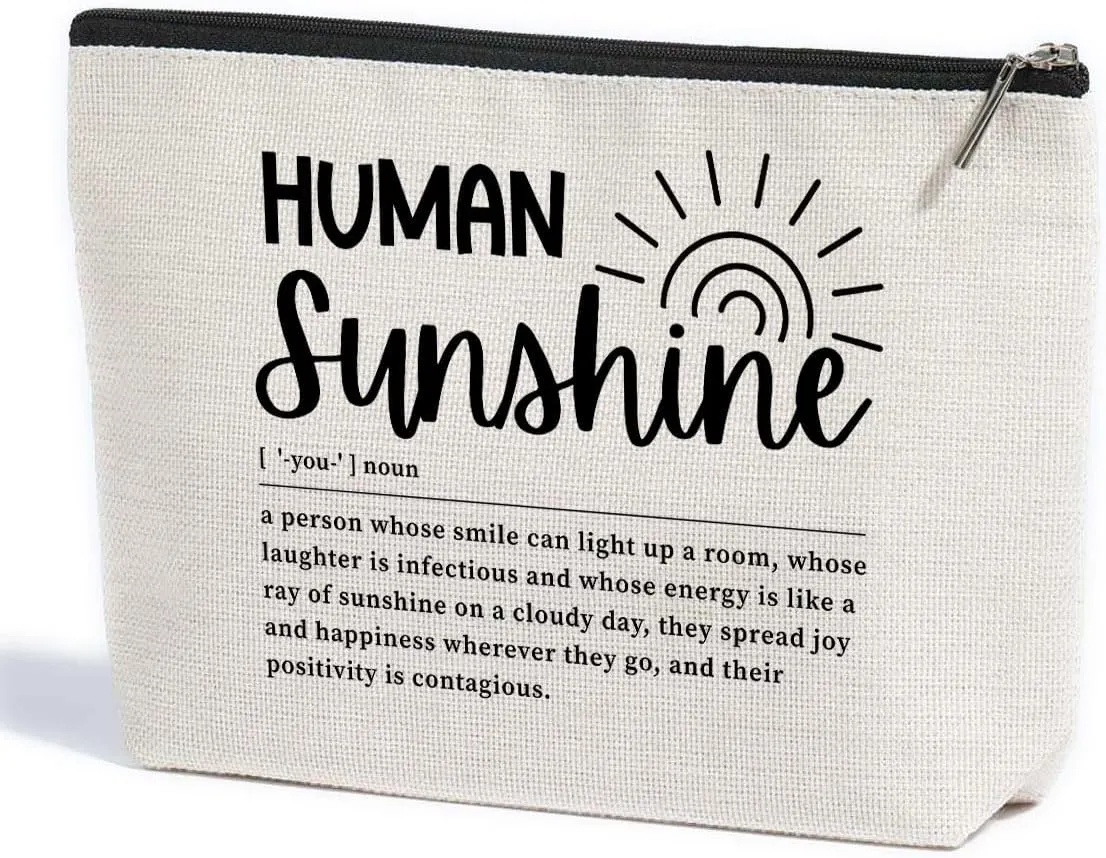 ZHAMEN Sunshine Gifts Thank You Gifts for Women Friend Mentor Manager Inspirational Makeup Bag Toiletry Bag Cosmetic Bag Christian Boss Day Birthday Retirement Gifts Coworker Gifts Appreciation Gifts