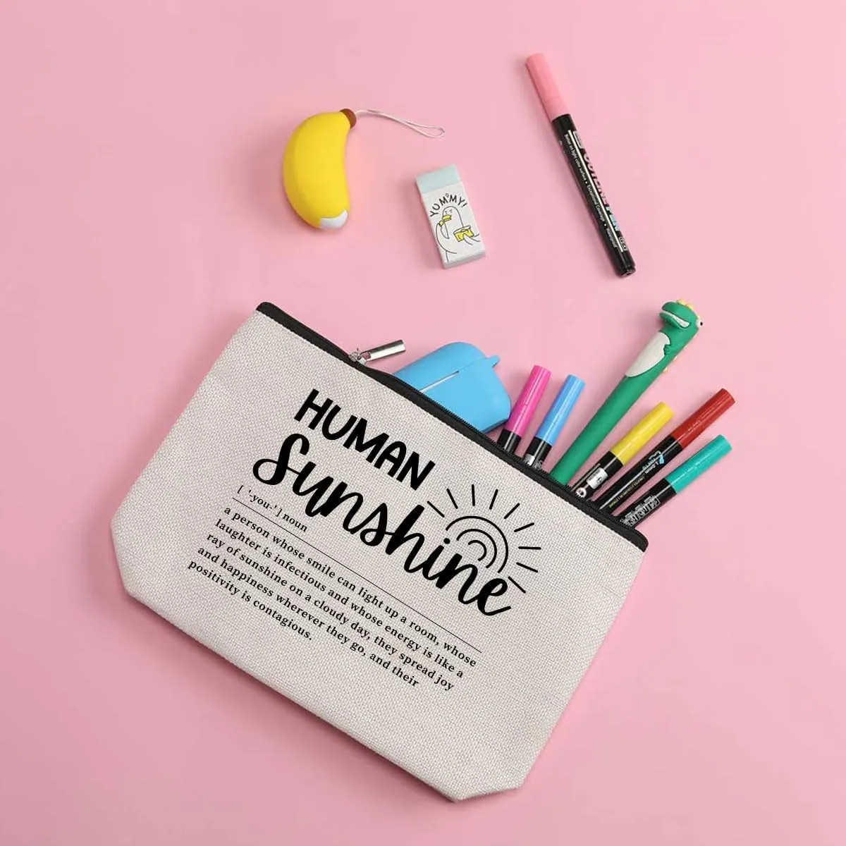 ZHAMEN Sunshine Gifts Thank You Gifts for Women Friend Mentor Manager Inspirational Makeup Bag Toiletry Bag Cosmetic Bag Christian Boss Day Birthday Retirement Gifts Coworker Gifts Appreciation Gifts