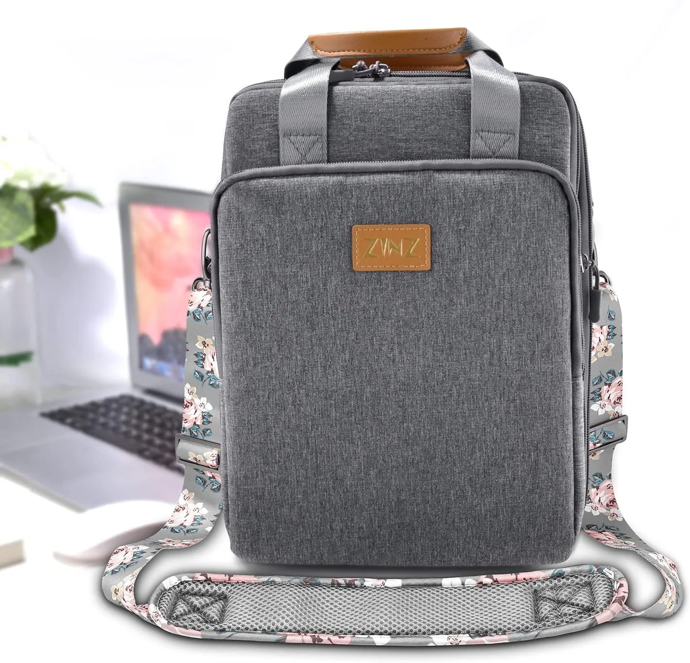 ZINZ 79 inch Shoulder Strap, Extra-thick Fixed Cushion Pad and Dual Clasps Universal Replacement Strap with Metal Swivel Hooks for Laptop Bags, Luggage Bags, Camera, Crossbody (200cm,Light Rose)